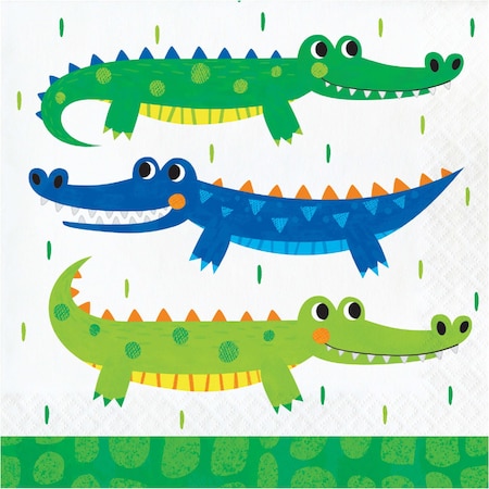 Alligator Birthday Party Napkins, 6.5, 192PK